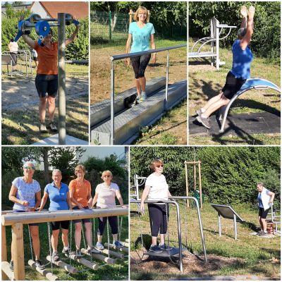 Fitnessgruppe - Besuch des Mehrgenerationenparkes „Auf der Hohl“ in Kirberg